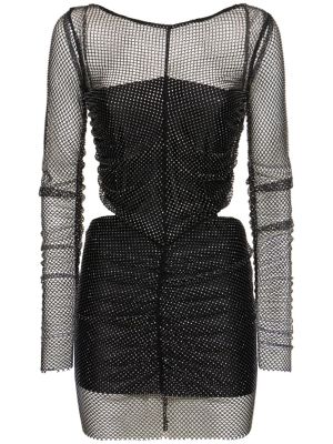 Mesh brodert dress Giuseppe Di Morabito svart