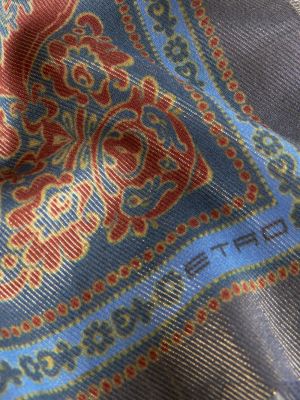 Echarpe en laine à imprimé Etro bleu