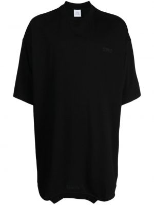 T-shirt mit stickerei aus baumwoll Vetements schwarz