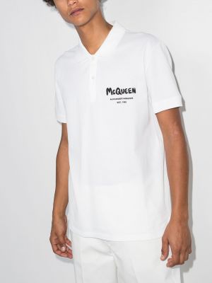 Polo marškinėliai Alexander Mcqueen balta