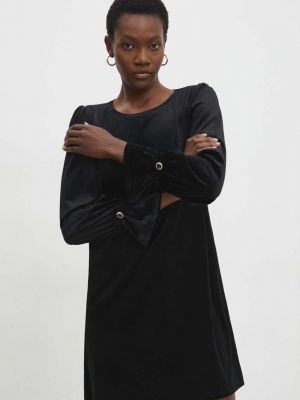 Welurowa sukienka mini Answear Lab czarna