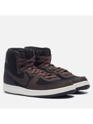 Бархатные кроссовки Nike коричневые