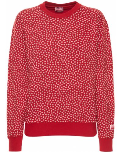 Bluza bawełniana z dżerseju Kenzo Paris czerwona