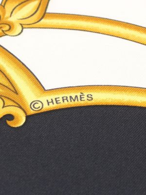 Jedwabna szal Hermes czarna