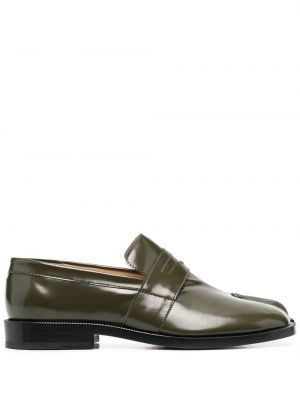 Skinn loafers Maison Margiela grønn