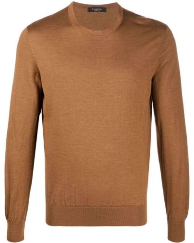 Jersey de tela jersey de cuello redondo Ermenegildo Zegna marrón