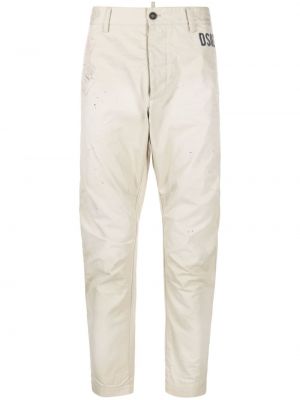 Pantalon chino en coton Dsquared2 beige
