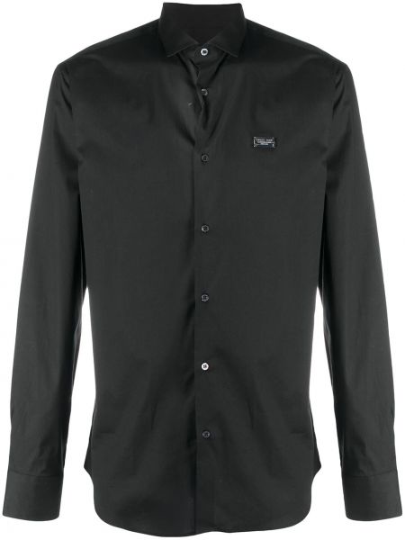 Camisa con botones manga larga Philipp Plein negro