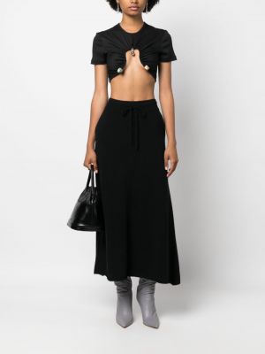 Kašmírové dlouhá sukně Loulou černé