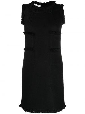 Pletené šaty s třásněmi Charlott černé