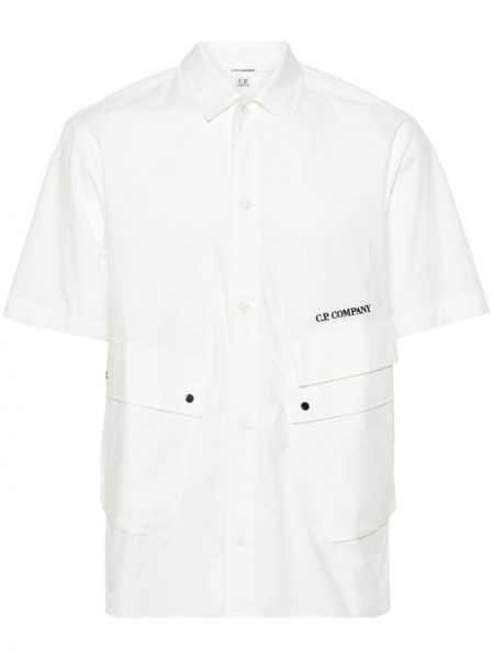 Bavlnená košeľa C.p. Company biela
