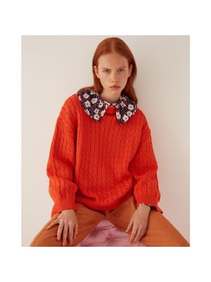 Cárdigan de lana de punto de tela jersey Roseanna X La Redoute naranja