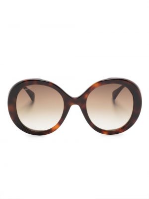 Okulary przeciwsłoneczne oversize Max Mara brązowe
