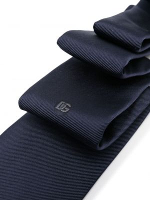 Jedwabny krawat Dolce And Gabbana niebieski