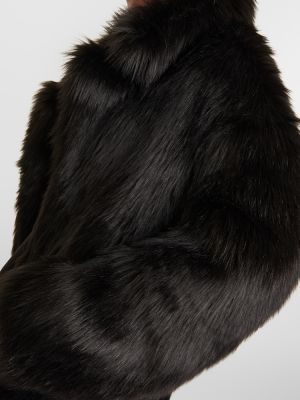 Manteau de fourrure Costarellos noir