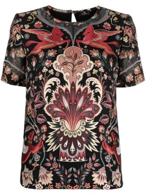 Jacquard kort bluse Etro svart