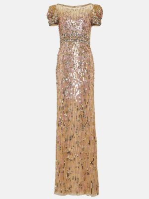 Hosszú ruha Jenny Packham aranyszínű
