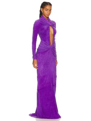 Vestido largo Laquan Smith violeta