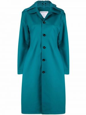 Abrigo ajustado con capucha Bottega Veneta azul