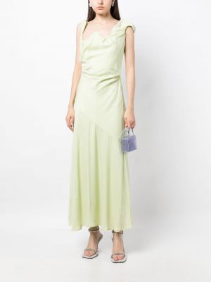 Sukienka długa asymetryczna Rachel Gilbert zielona