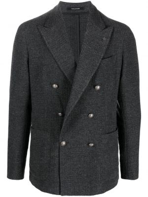 Strikket lang blazer Tagliatore grå