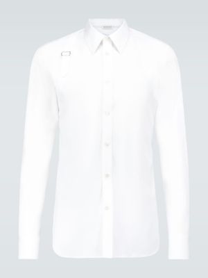 Bavlnená košeľa Alexander Mcqueen biela