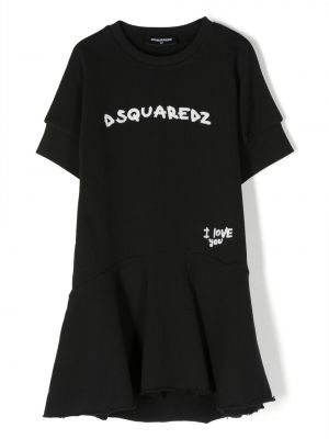 Kort klänning för tjejer Dsquared2 Kids svart