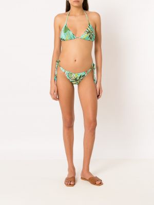 Bikini à imprimé à imprimé tropical Lygia & Nanny vert