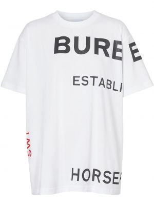 T-shirt à imprimé oversize Burberry blanc