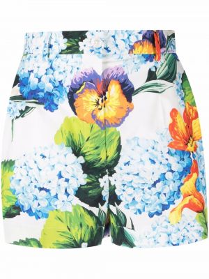 Shorts med mönster i blommigt Dolce & Gabbana vit