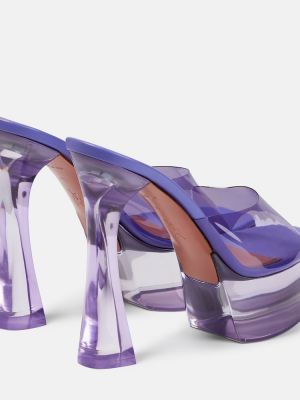 Papuci tip mules cu platformă Amina Muaddi violet