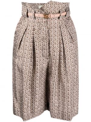 Kratke hlače s potiskom z abstraktnimi vzorci Fendi Pre-owned