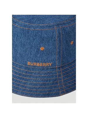 Sombrero con bordado Burberry azul