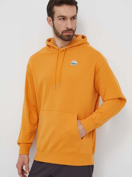 Pamučna hoodie s kapuljačom Puma narančasta