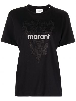 Tričko s potiskem Isabel Marant Etoile černé