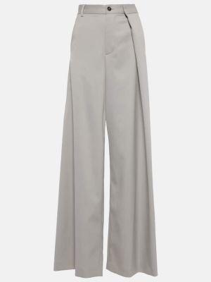 Vlněné kalhoty s vysokým pasem relaxed fit Mm6 Maison Margiela