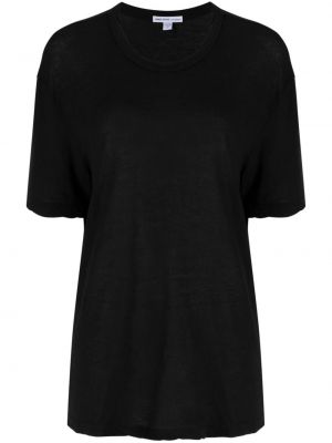 Koszulka bawełniana James Perse czarna