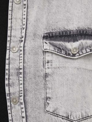 Koszula jeansowa Sisley szara