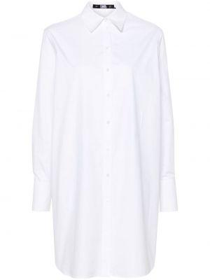 Рокля тип риза Karl Lagerfeld бяло