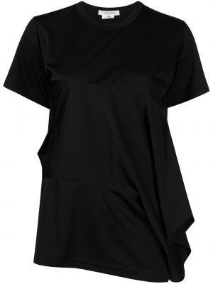 Majica z draperijo Comme Des Garçons črna