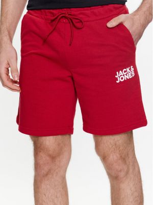 Pantaloni scurți de sport Jack&jones roșu