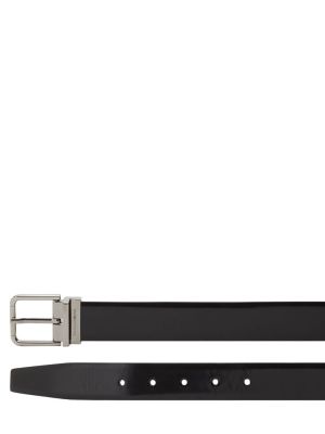 Kožený pásek Dolce & Gabbana černý
