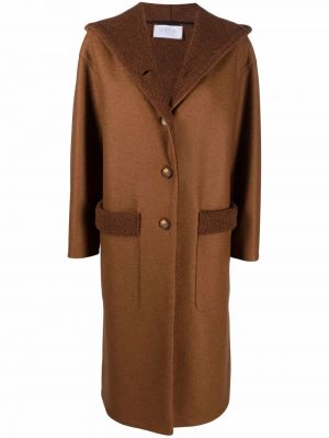 Abrigo con botones con capucha Harris Wharf London marrón