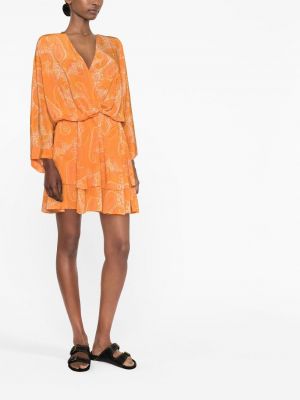 Sukienka z nadrukiem z wzorem paisley Zadig&voltaire pomarańczowa