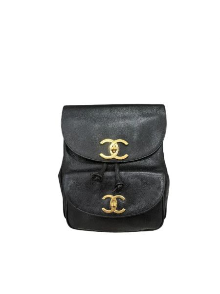 Plecak skórzany Chanel Vintage czarny
