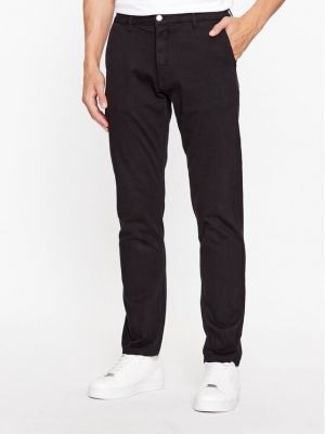 Slim fit chino nadrág Guess fekete