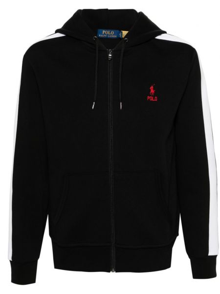 Gestreifter hoodie mit stickerei mit reißverschluss Polo Ralph Lauren