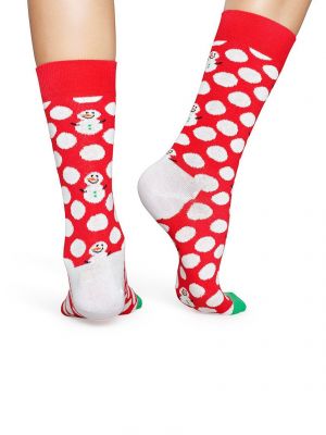 Чорапи за жартиери Happy Socks червено