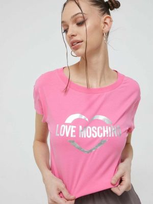 Тениска Love Moschino розово
