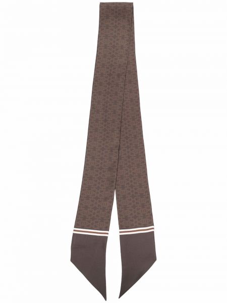 Bufanda de seda con estampado Bally marrón